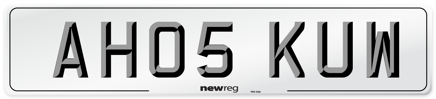 AH05 KUW Number Plate from New Reg